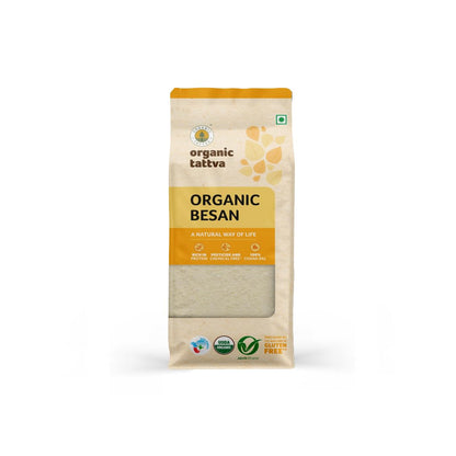 Organic Tattva Gram Flour Besan, ChickPea Flour, 500g Certified By USDA Organic