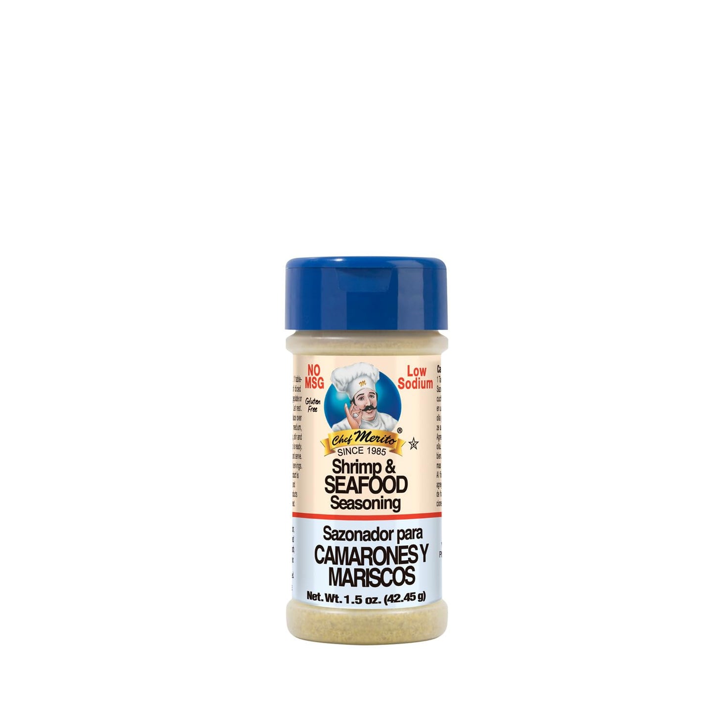 Chef Merito Sabrosito® Shrimp Seasoning 1.5 oz | Zesty & Savory Seafood Blend | No MSG | Perfect for Grilled & Sautéed Shrimp | Authentic Latin Flavor Since 1985