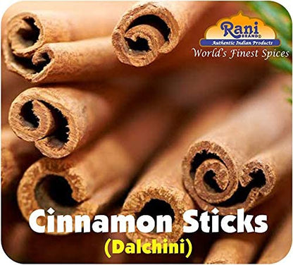 Rani Cinnamon Sticks 2oz (56g) PET Jar - 10-13 Sticks - Strong Aroma, Perfect for Baking, Cooking & Beverages | 3+ Inches Length - Cassia Saigon Cinnamon from Vietnam | Kosher