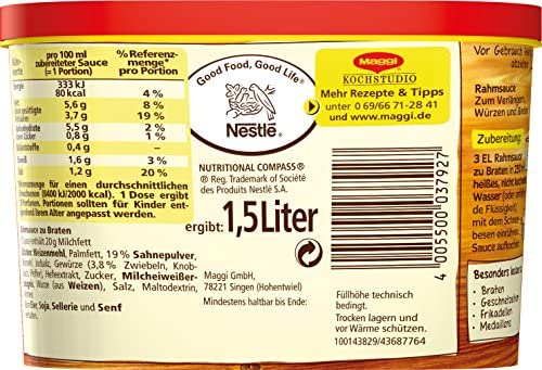 Maggi Creamy Gravy for Roasts ( Rahmsosse zu Braten ) - for 1.5 L
