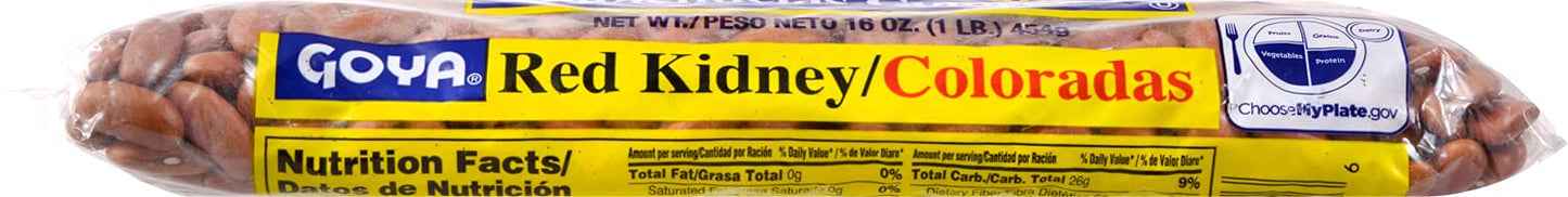 Goya Foods Red Kidney Beans, Dry, 16 Ounce (Pack of 24)
