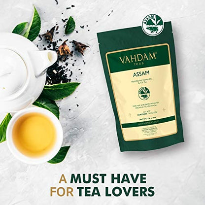 Vahdam Premium CTC Assam Black & English Breakfast Tea - Strong, Full-Bodied, Bold & Delicious | Perfect for Kombucha, Indian, Iced & Irish Breakfast (Assam CTC, Bulk Pack 226g)