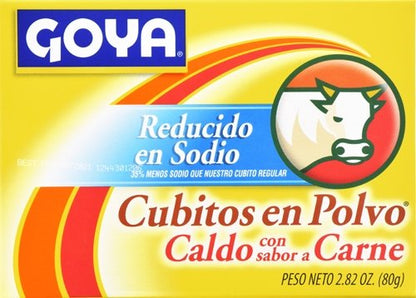 Goya Foods Beef Bouillon Reduced Sodium, 2.82 Ounce (Pack of 24)