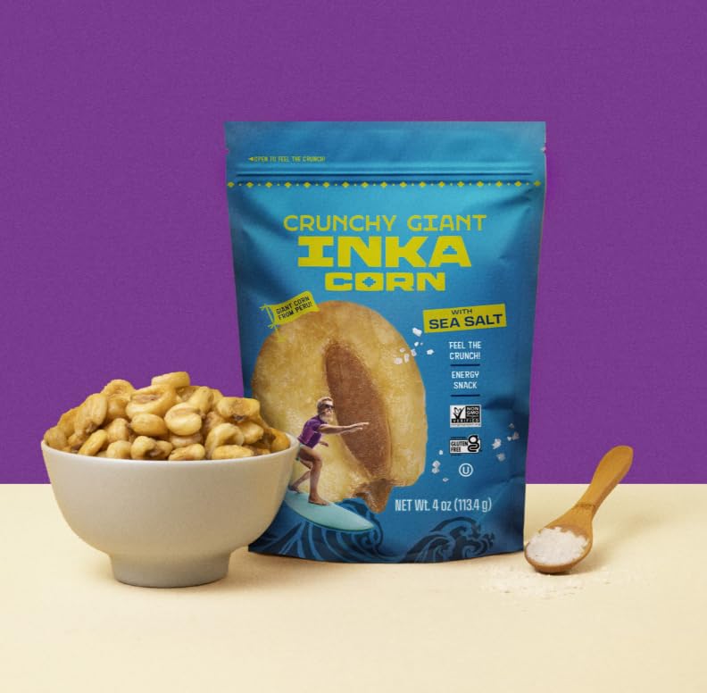 Inka Corn Nuts, Gluten Free Roasted Giant Corn, Original Flavor, 4 Ounce (Pack of 6)