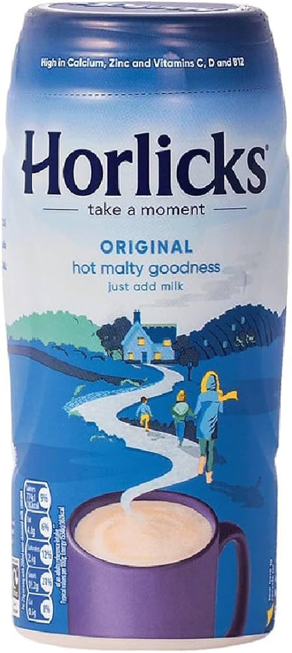 Horlicks Malted Milk Powder 400 Gram - Made in England for Malt - Creamy, Malty Taste - Free From Artificial Colors, Sweeteners & Preservatives