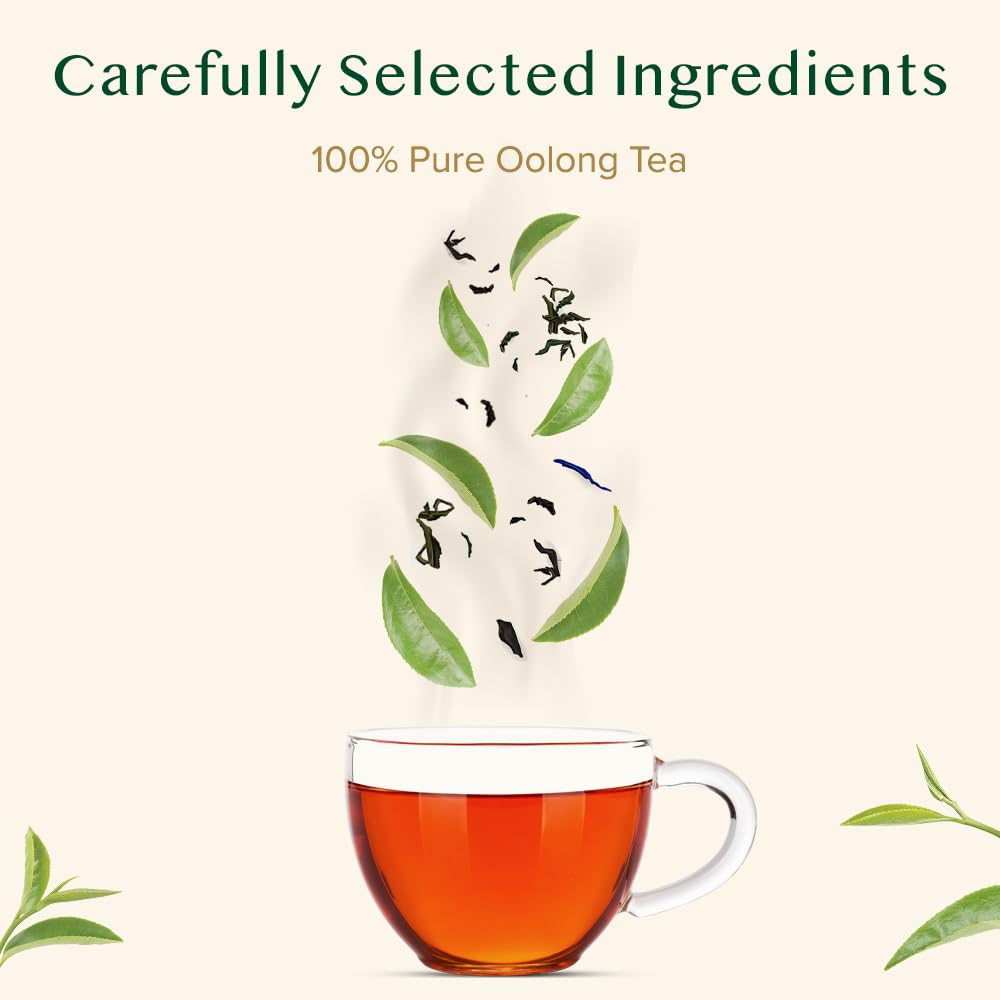 VAHDAM, High Mountain Oolong Tea Leaves From Himalayas (50+ Cups, 3.53oz) Strong & Robust Oolong Tea | High Elevation Grown | Vacuum Sealed | Brew Hot, Iced, Kombucha Tea | Loose Leaf Tea