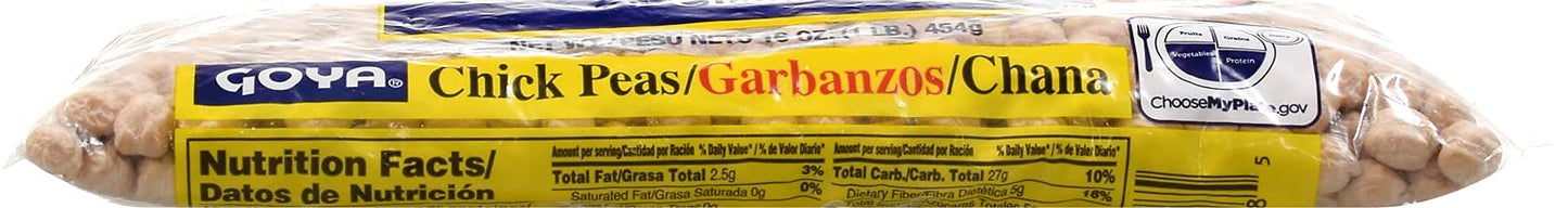 Goya Foods Chick Peas, Garbanzo Beans, Dry, 16 Ounce (Pack of 24)