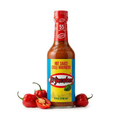 El Yucateco Red Habanero Hot Sauce Authentic Mexican Chile Habanero Sauce, Medium Heat, Pack of 1 (8 fl oz / 120 ml), Imported from Mexico