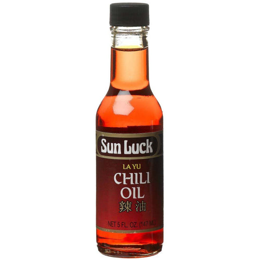 Sun Luck Oil, Hot Chili, 5-Ounce Glass Bottle (Pack of 6)
