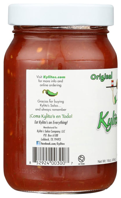 Kylito's Salsa 16oz Jar (Pack of 3) (Choose Flavor Below) (Original - Little Heat)