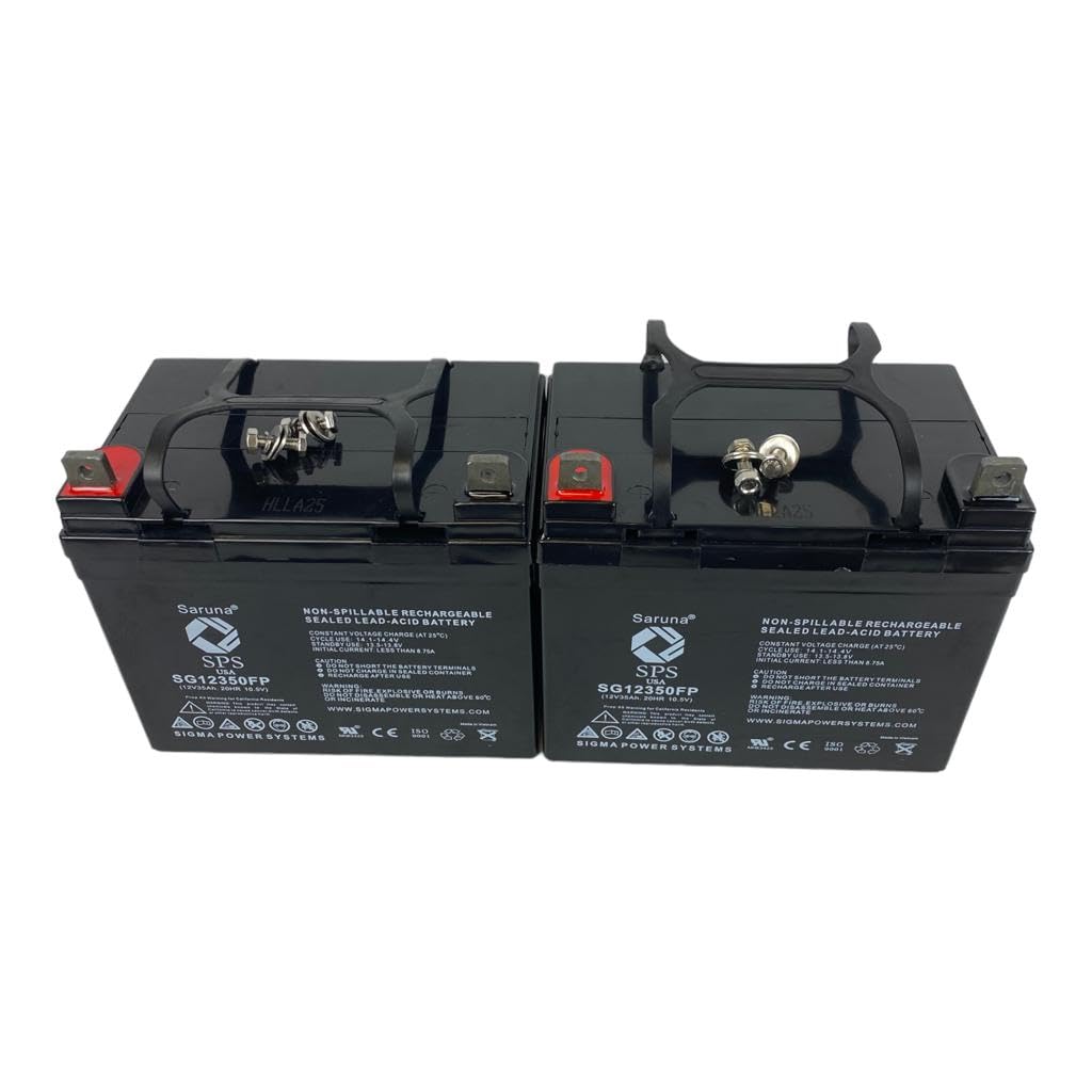SPS Brand 12V 35Ah Replacement Battery (SG12350) for Electric Mobility Rascal 318 Scooter U1 (2 Pack)