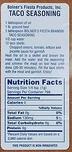 Bolner's Fiesta Extra Fancy Taco Seasoning, 5 Lb.
