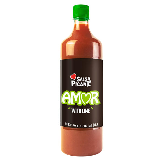 Amor Hot Sauce With Lemon Medium, Red, 33oz