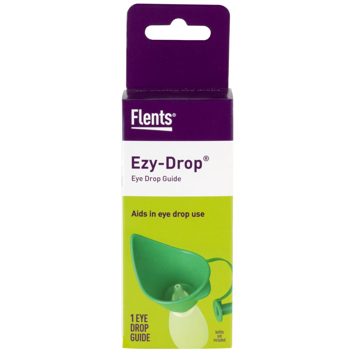 Flents Eye Drop Guide, Easy to Use Accurate Alignment for Waste-Free Eye Care, Reusable Eye Drop Guide Aid for Children and Seniors, Suitable with Most Eye Drop Bottles, Blue