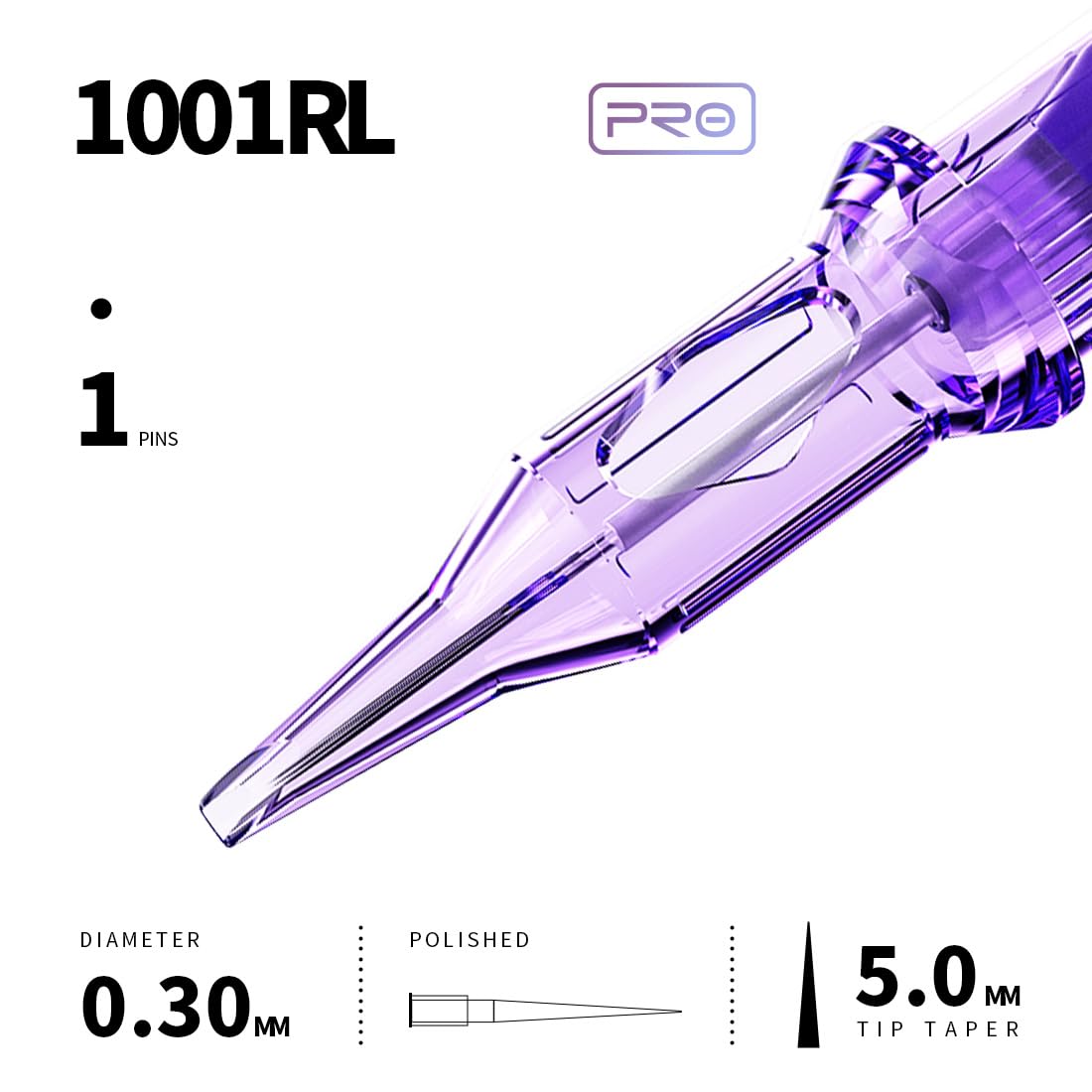 Mast Pro Tattoo Cartridges 1001RL 20Pcs Disposable Needles Bugpin 1 Round Liner