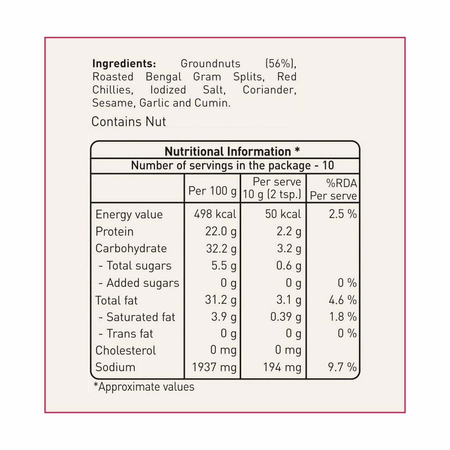Priya Verusenaga Podi(3.53oz.,100g)