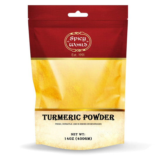 Spicy World Turmeric Powder 14 Ounce (400g) | Ground Turmeric Root, Haldi