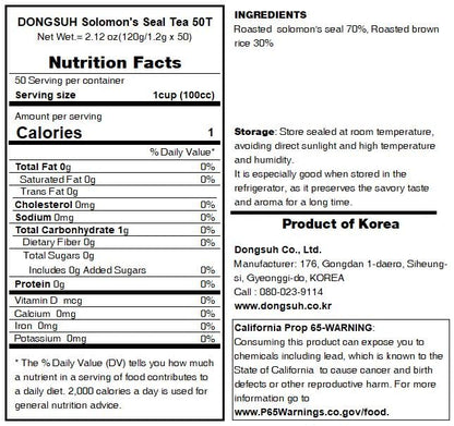 Dong Suh Korean Tea (50 Bags) (Solomon's Seal Tea)