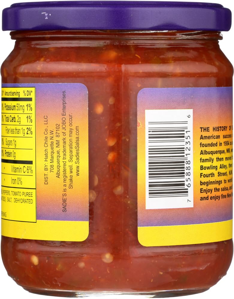 Sadie's Not As Hot Salsa 16 Oz (Pack of 3)