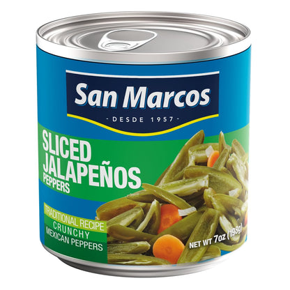 San Marcos Sliced Jalapeno Peppers, 7 Ounce
