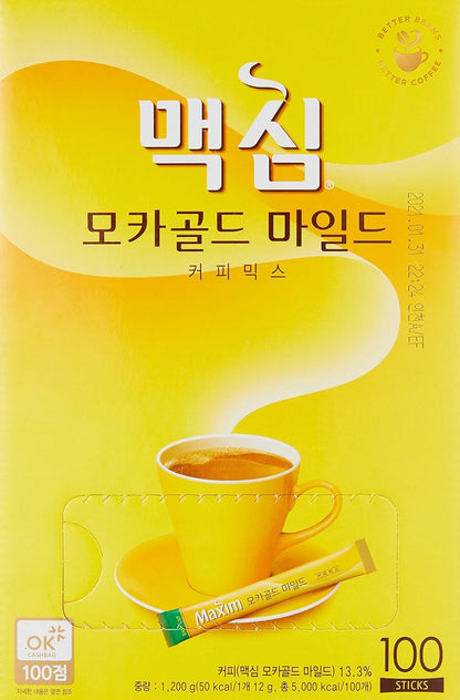 Maxim Mocha Gold Mild Coffee Mix 12g X 100pc (2.64 Pound)