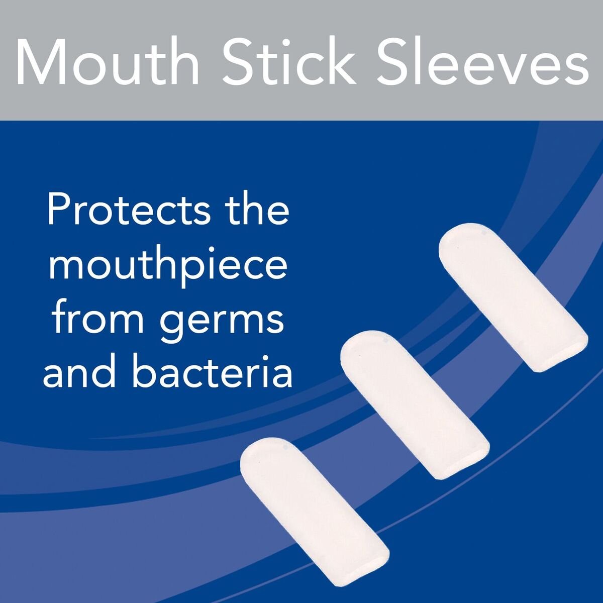 Sammons Preston Mouth Stick Sleeves, Package of 4 Sleeves Fit 14", 16", and 18" Mouth Stick Wands, Cover Mouthpiece for Sanitary Use, Fit Both Adult and Pediatric Sticks