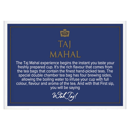 Taj Mahal Brooke Bond Leaf 25n Tea Bags 50 Grams