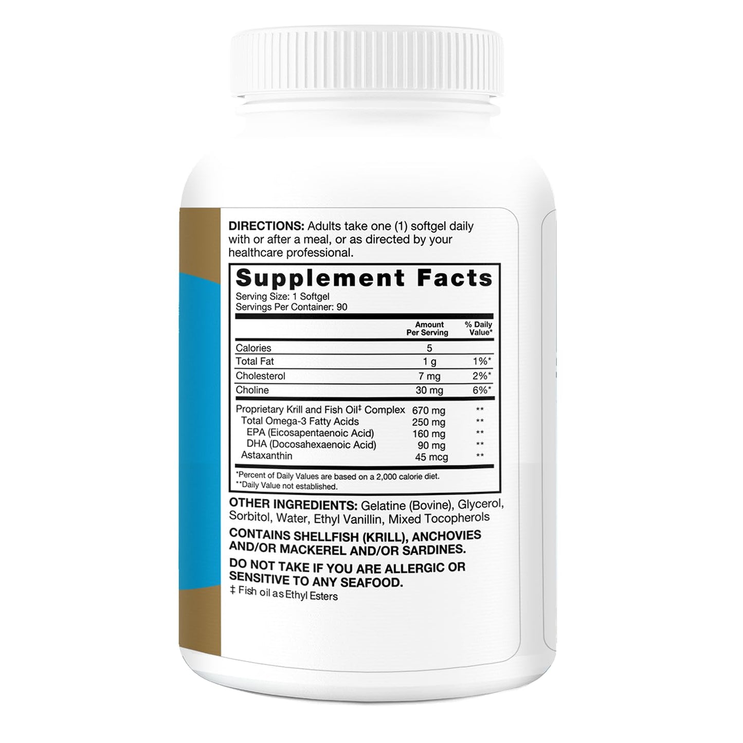 Qunol Advanced Omega 3 Krill and Fish Oil Complex, 10x Better Bioavailability, One Pill Dose, 250mg EPA & DHA, Supports Brain, Eye, Heart and Joint Health, 90 Count (Pack of 1)