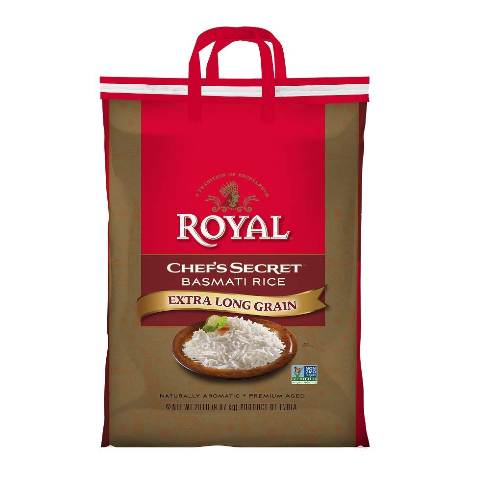 Royal Chef's Secret Extra Long Basmati Rice - 20 lb Bag