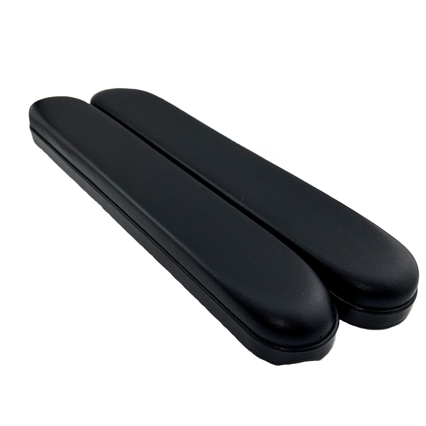 AlveyTech Heavy Duty Black 14" Full Length Padded Vinyl Armrest Pad for Wheelchair (Set of 2) - Replacement Comfortable Pads with Four Mounting Screws for Invacare & Drive Medical Wheelchairs