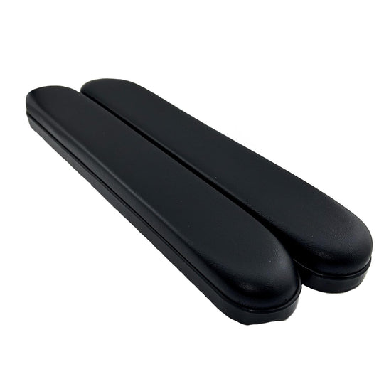 AlveyTech Heavy Duty Black 14" Full Length Padded Vinyl Armrest Pad for Wheelchair (Set of 2) - Replacement Comfortable Pads with Four Mounting Screws for Invacare & Drive Medical Wheelchairs