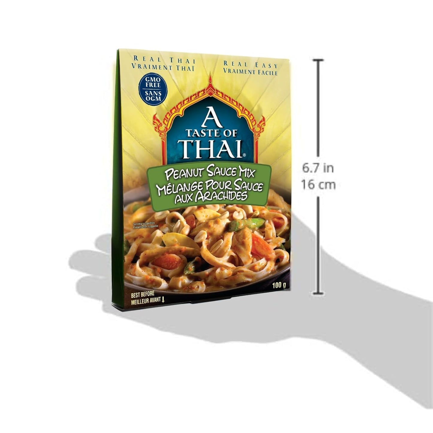 A Taste of Thai Peanut Sauce Mix Packets | Authentic Thai-Style Sauce with Ground Peanuts & Traditional Spices | Ready in Minutes | No Artificial Flavors | Non-GMO, Gluten-Free – 3.5 oz