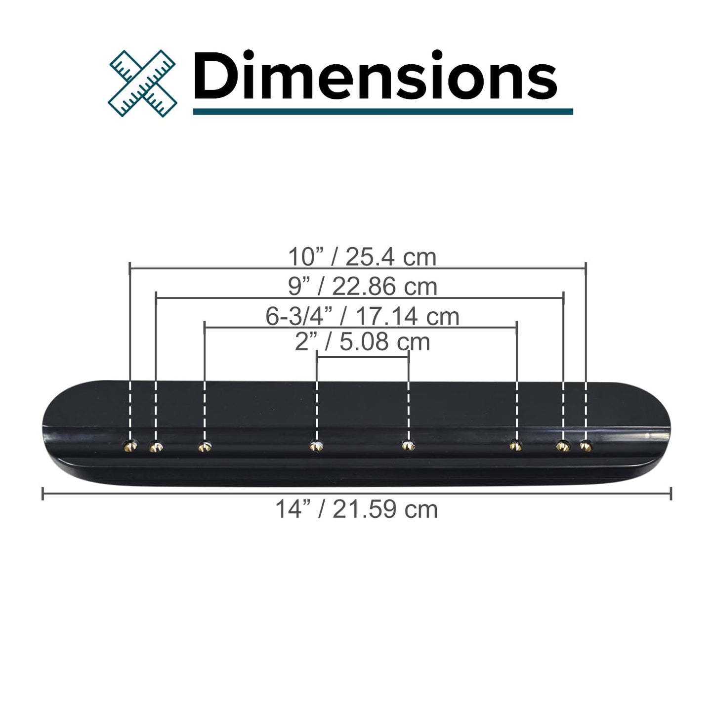 AlveyTech Heavy Duty Black 14" Full Length Padded Vinyl Armrest Pad for Wheelchair (Set of 2) - Replacement Comfortable Pads with Four Mounting Screws for Invacare & Drive Medical Wheelchairs
