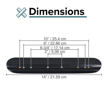 AlveyTech Heavy Duty Black 14" Full Length Padded Vinyl Armrest Pad for Wheelchair (Set of 2) - Replacement Comfortable Pads with Four Mounting Screws for Invacare & Drive Medical Wheelchairs