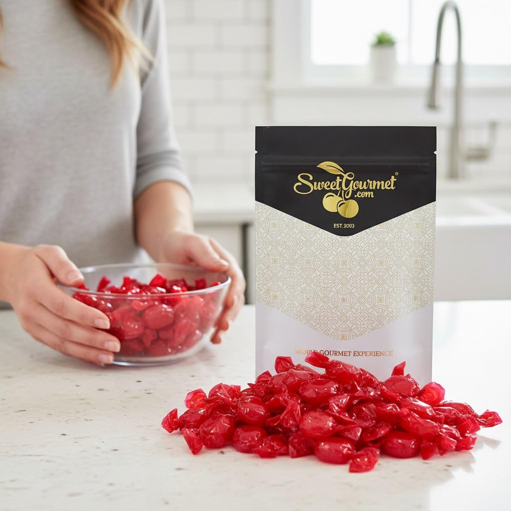 SweetGourmet Cinnamon Discs Hard Candy, Red Wrapper, Bulk Wrapped, Gluten-Free, 2 Pounds