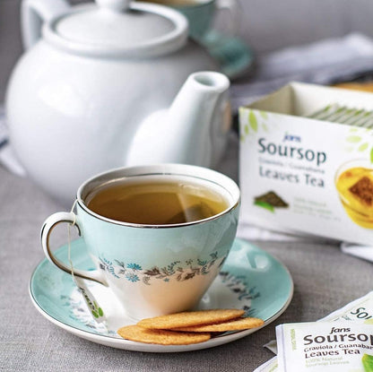 Jans Soursop Tea Bags (25 Count) – Full Strength Herbal Tea from 100% Natural Soursop Leaves – Hoja De Guanabana Graviola Leaf Tea – Caffeine Free Sour Sop Tea Bags, Vegan & Premium Quality