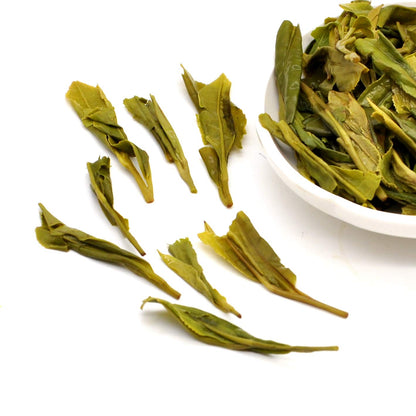 ChaWuWarmSun LongJing Green Tea,3.5oz/100g,Chinese Dragon Well Green Tea Loose Leaf