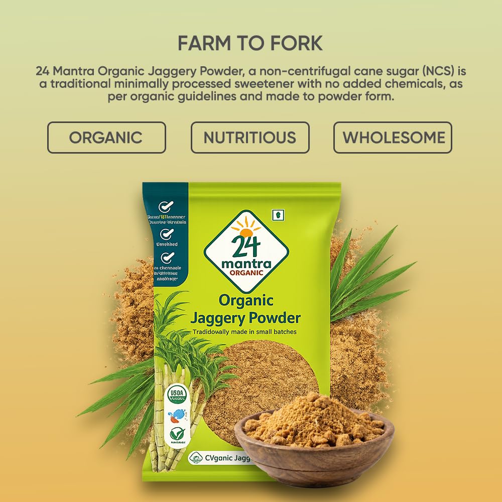 24 Mantra Organic Jaggery Powder (500g)