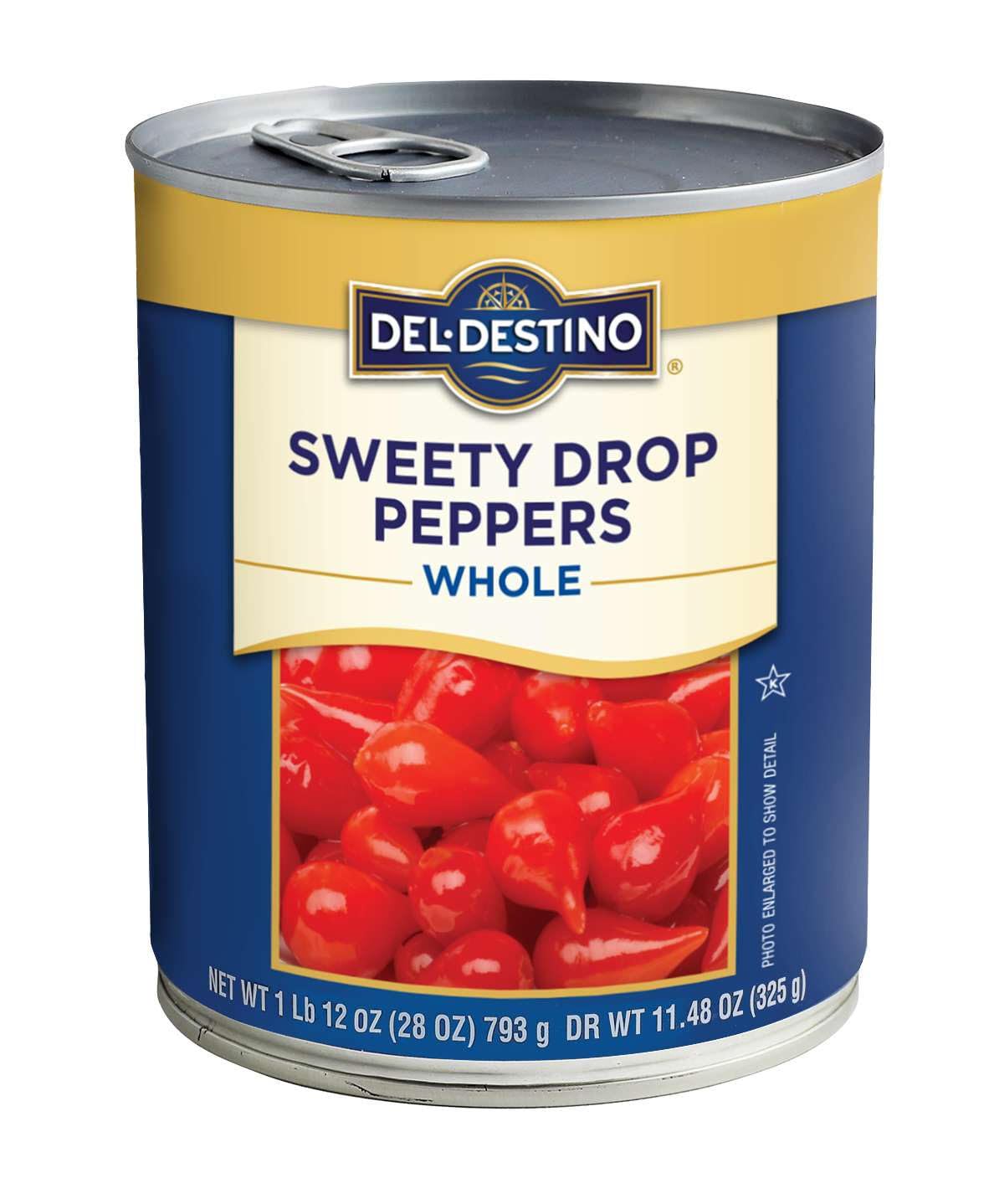 Del Destino Red Sweety Drop Miniature Peppers Tin, 28 Oz