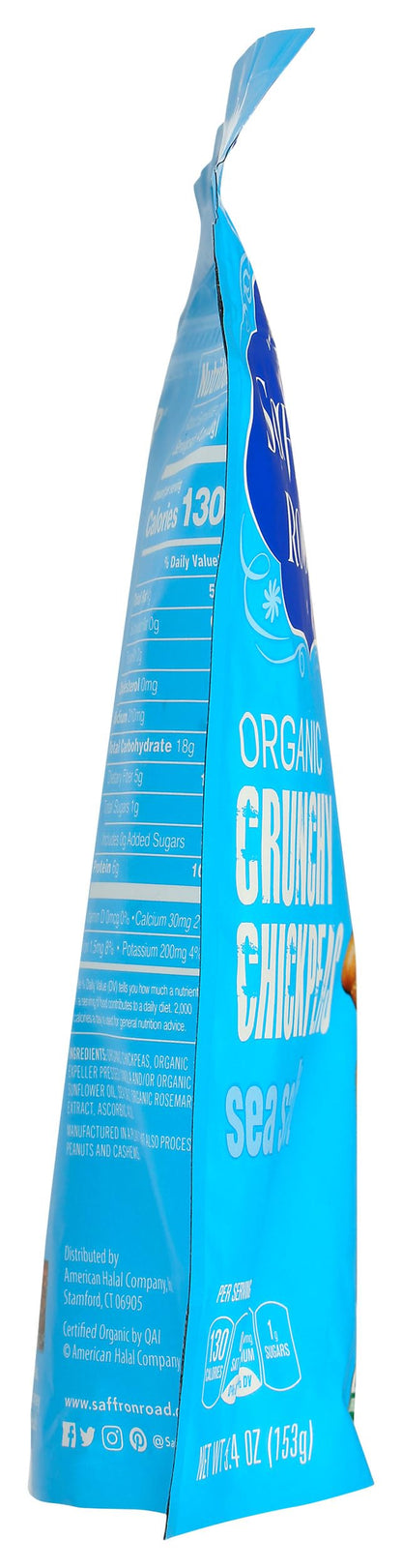 SAFFRON ROAD Organic Sea Salt Chickpeas, 5.4 Ounce