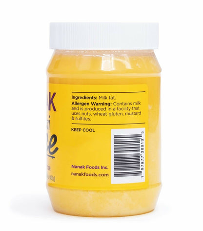 Nanak Desi Ghee Clarified Butter - Premium Quality, Keto Friendly, Certified Paleo, Lactose-Free, Source of Vitamins A & D Great Alternative for Butter Suitable for Cooking (14 oz)
