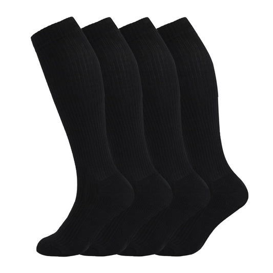 +MD Cotton Compression Socks for Women and Men 4/6 Pairs 15-20 mmHg Knee High Socks for Sports Travel Nurse Edema