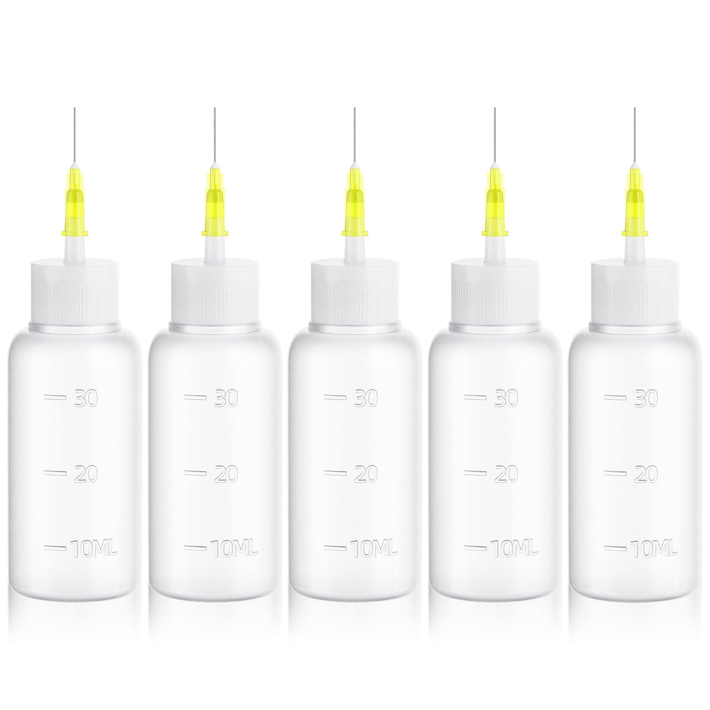 FJNATINH 30cc Needle Tip Glue Squeeze Bottle, Precision Tips Applicator Bottles, 5 Pack