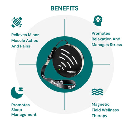 OMI Magnetic Field Therapy Mat - Full Body Mat for General Wellness, Stress, Relaxation & Boosted Energy Levels, Magnetic Field Therapy with Controller & Portable Medallion Device