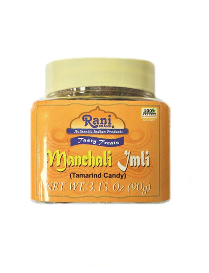 Rani Manchali Imli (Tamarind and Mango Candy) 3.15oz (90g) Individually Wrapped, PET Jar ~ All Natural | Vegan | Gluten Friendly | NON-GMO | Indian Origin & Taste