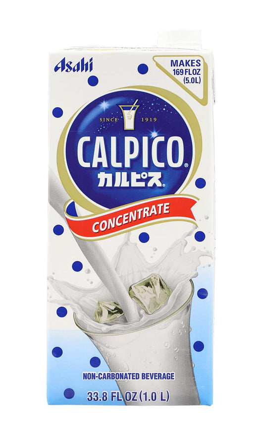 CALPICO Concentrate – Smooth & Refreshing Japanese Citrus Drink, Sweet and Tangy, No Artificial Color or Preservative, Non-Carbonated, Lactic Acid Drink, 33.8 Fl oz (Pack of 1)