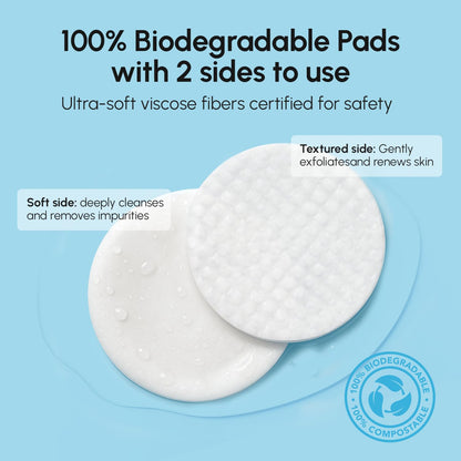 MAREE Glycolic Acid Pads - Toner Pads for Face Cleansing - Exfoliating Pad with Tea Tree Oil, Salicylic Acid & Vitamins E, B3, B5 - Acne Clearing, Skin Pore Resurfacing & Radiance Device - 50 Count