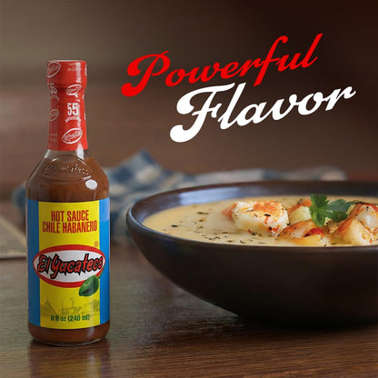 El Yucateco Red Habanero Hot Sauce Authentic Mexican Chile Habanero Sauce, Medium Heat, Pack of 1 (8 fl oz / 120 ml), Imported from Mexico