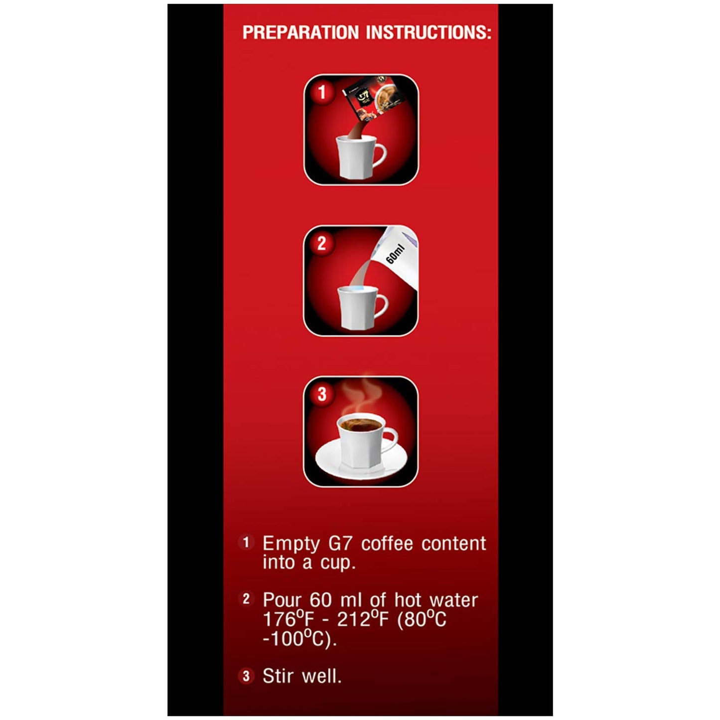 Trung Nguyen — G7 Instant Coffee — Pure Black — 100% Soluble Coffee — Strong and Bold — Instant Vietnamese Coffee (15 Packets/Box, 3 Pack)