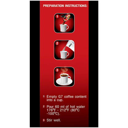 Trung Nguyen — G7 Instant Coffee — Pure Black — 100% Soluble Coffee — Strong and Bold — Instant Vietnamese Coffee (15 Packets/Box, 3 Pack)